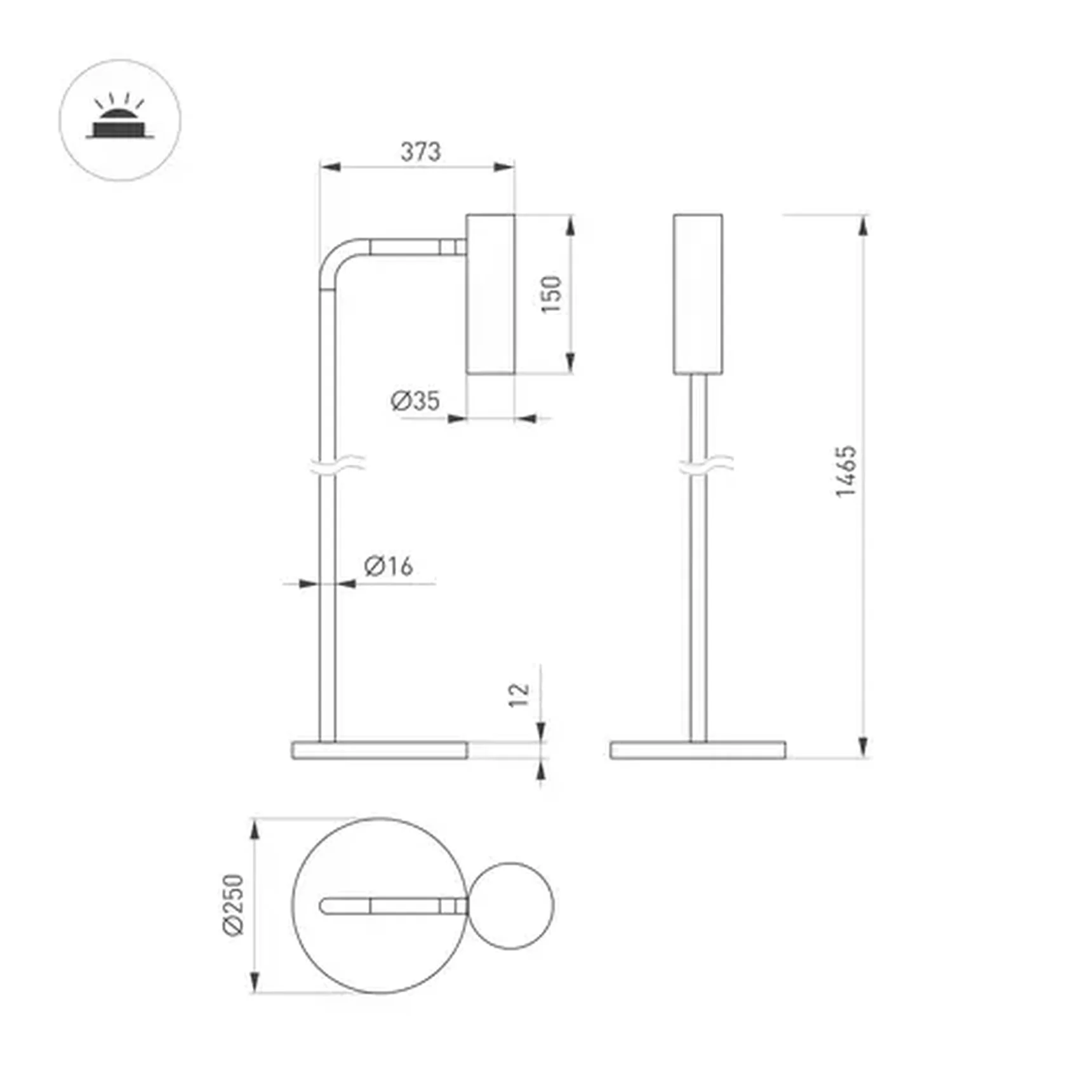 Светильник SP-VERDI-FLOOR-3W Warm3000 (WH, 20 deg, 230V) (Arlight, IP20 Металл, 3 года)