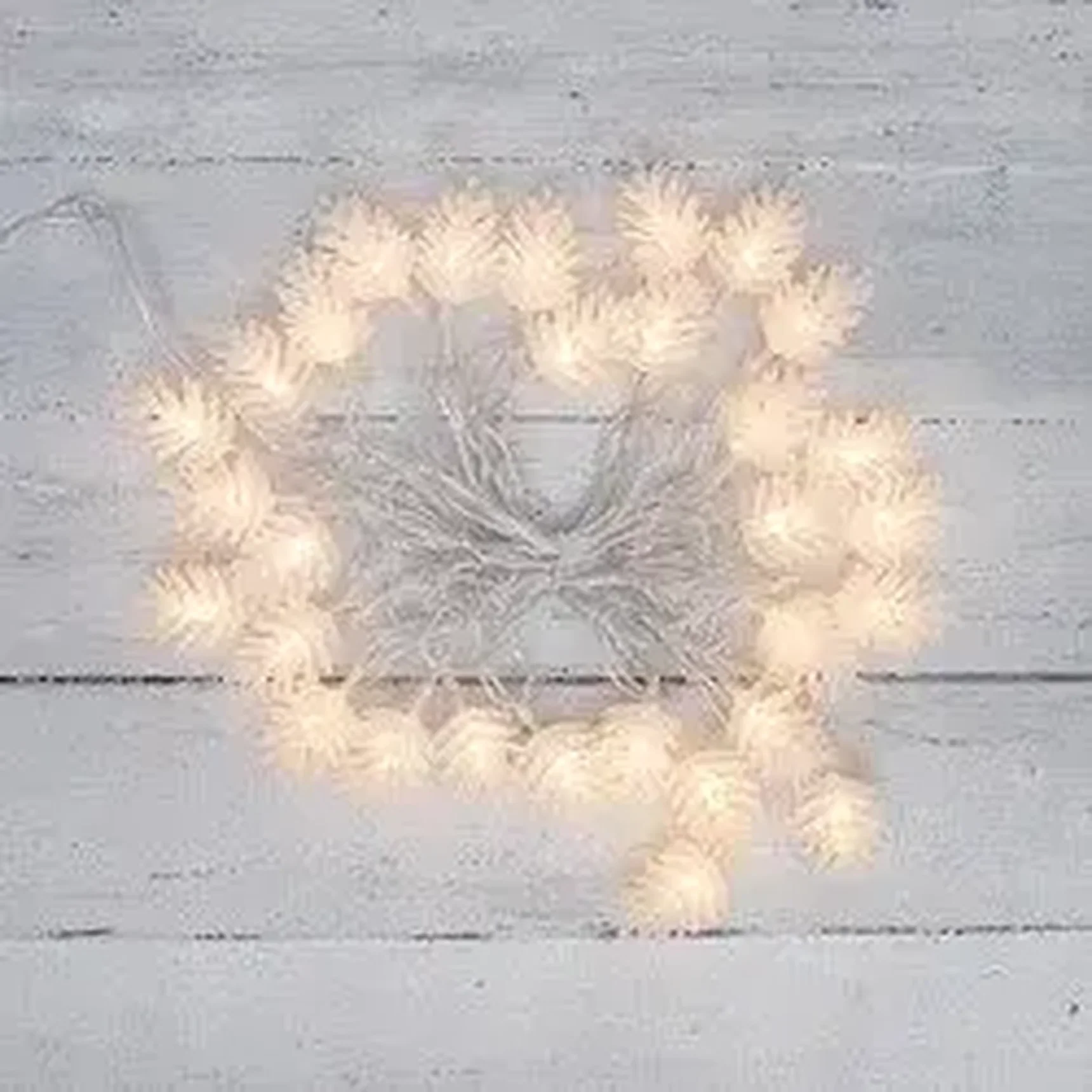 Гирлянда светодиодная Шишки 5 м, 30 LED, прозрачный ПВХ с контроллером, цвет свечения теплый белый NEON-NIGHT