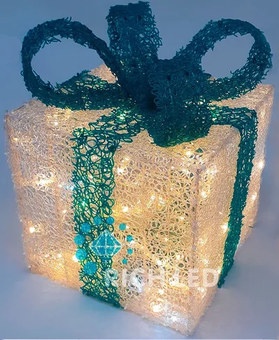 Светодиодная фигура Подарок 70х70см, RL-3D-GB70F-TG/W