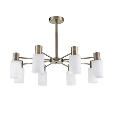 8100/8C COMFI LN25 бронза/белый металл/стекло Люстра потолочная Е14 8*40W 220V MAVE