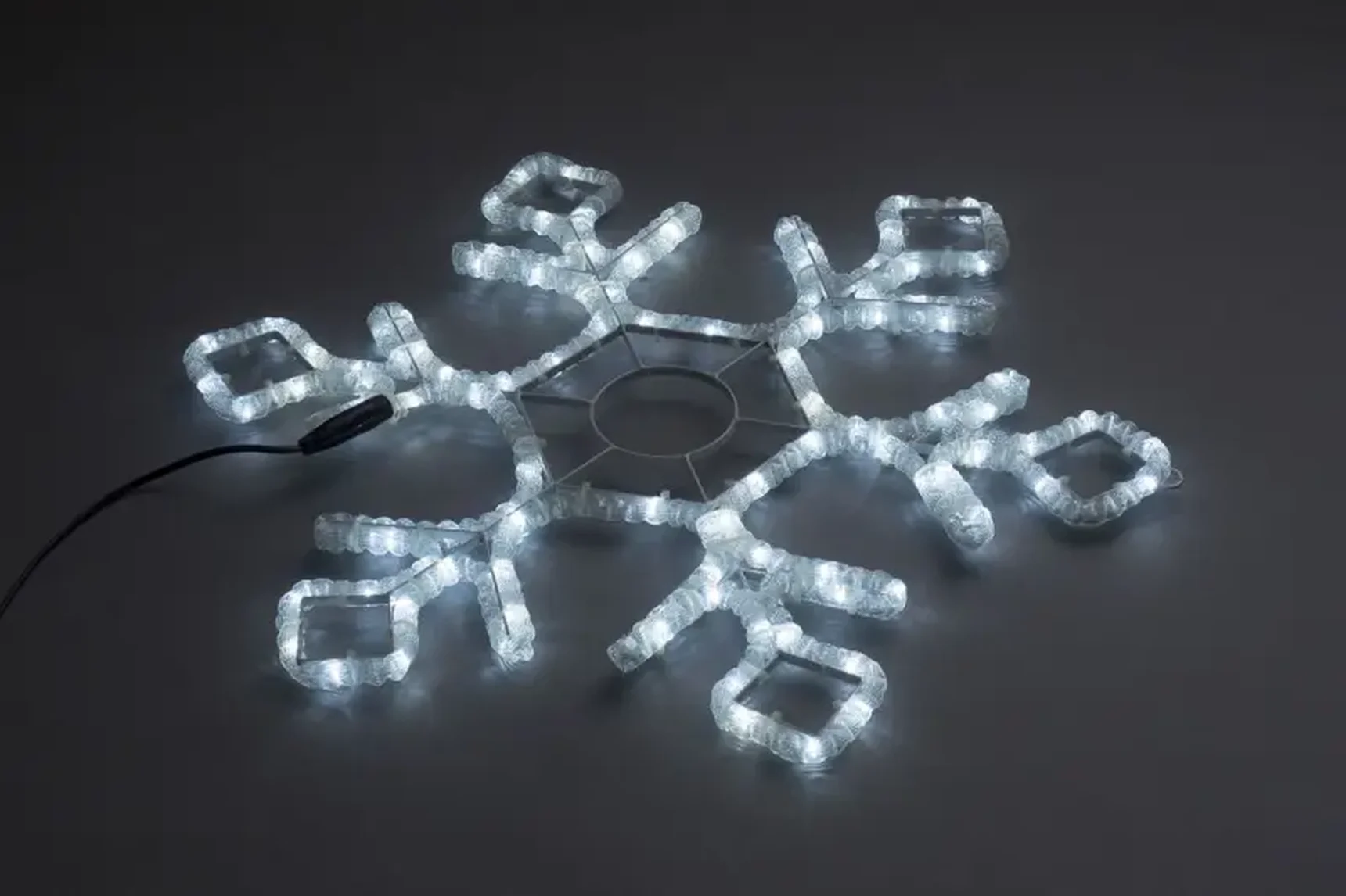 LED-XM(FR)-2D-CK012-24''-W-F(W) WhiteСнежинка 60.5х52см