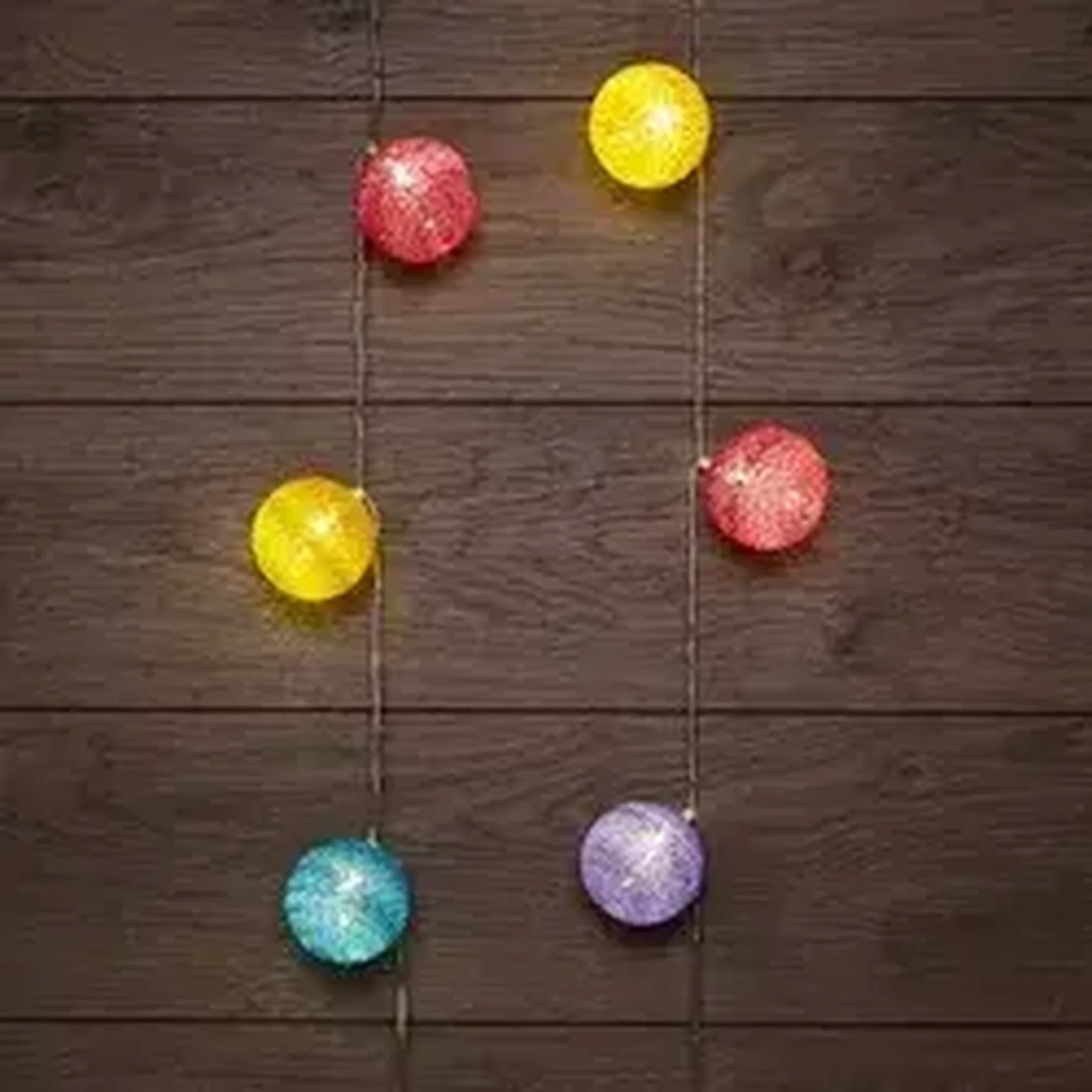 Тайские фонарики Фейерверк 1,5 м, прозрачный ПВХ, 10 LED, теплый белый, питание 2 х АА (батарейки не в комплекте)