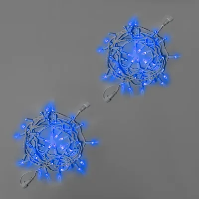 Светодиодная гирлянда INOXHUB Нить 10м, 100 LED, соединяемая, 220В, IP65, белый резиновый провод 3.3мм, СИНЯЯ