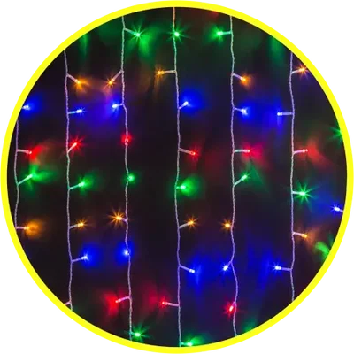 Светодиодная гирлянда NGF-C01-288RGBY-8-1.5x1.5m-230-C8-TR-IP20