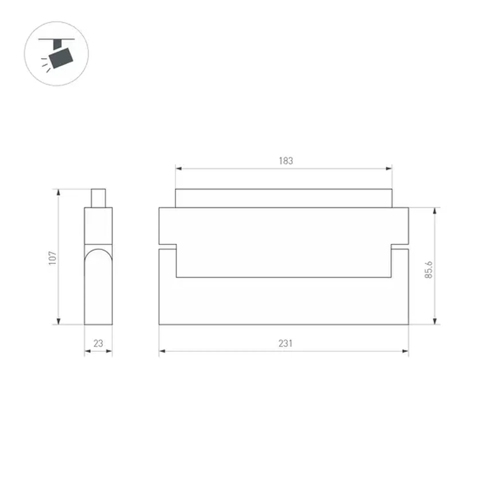 Светильник MAG-ORIENT-LASER-FOLD-S230-12W Warm3000 (BK, 30 deg, 48V, DALI) (Arlight, IP20 Металл, 3 года)