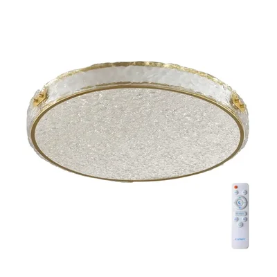 7722/120L PIKO LED SN 38 Светильник металл/пластик/стекло/белый/золотой LED 120Вт 3000-6000K D720 IP20 пульт ДУ FELICE