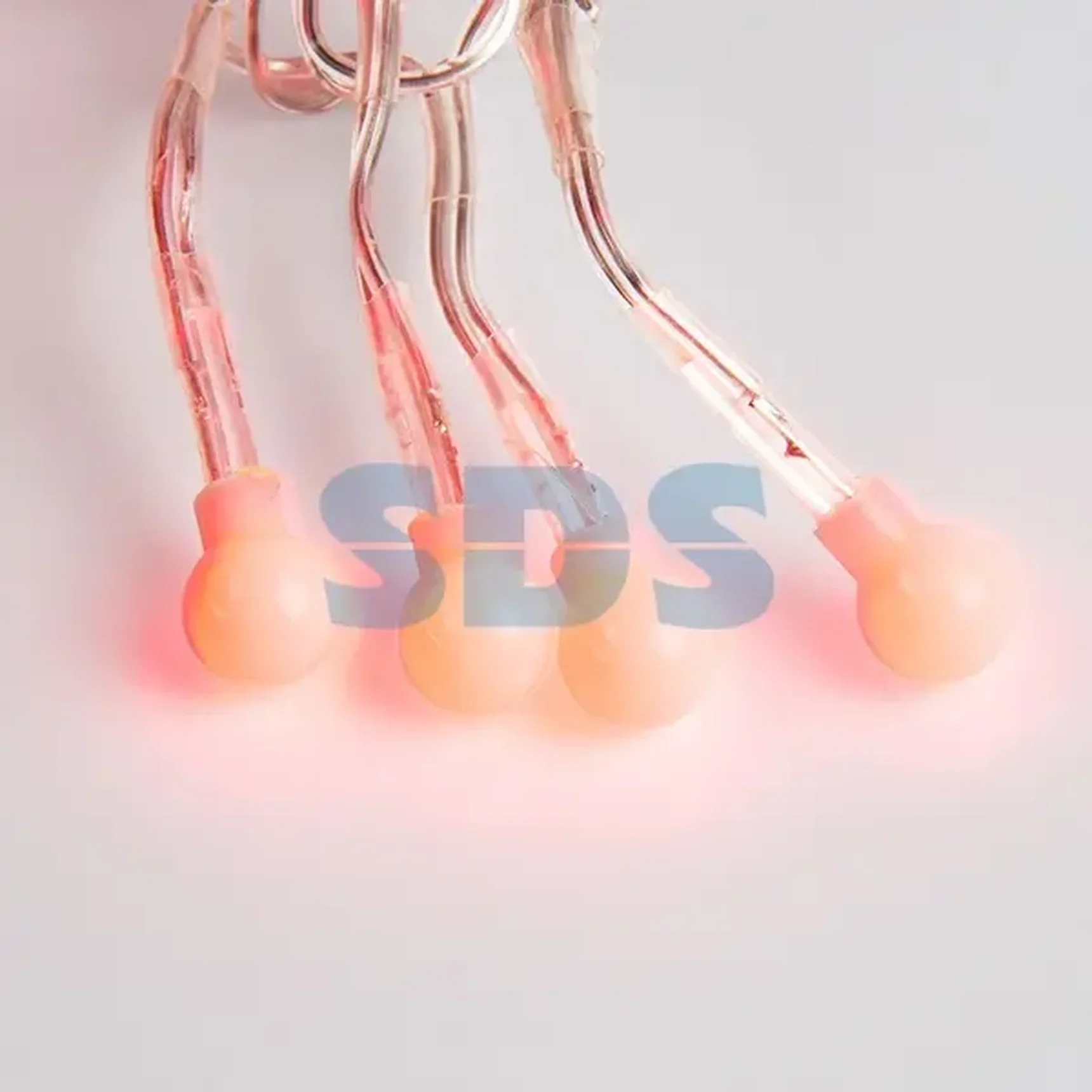 Гирлянда Мишура LED  3 м  Прозрачный ПВХ, 288 диодов, цвет красный