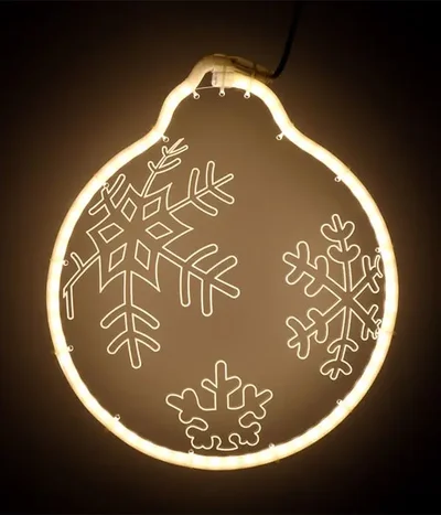 Светодиодная Фигура Шар 30 x 30 см Тепло-Белая, Гибкий Неон и Акрилайт, IP54, HFS2-2WW