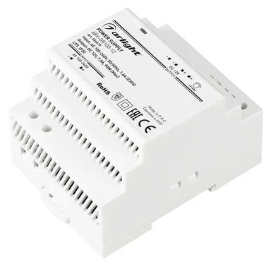Блок питания ARV-DR100-12 (12V, 7.5A, 90W) (Arlight, IP20 DIN-рейка)