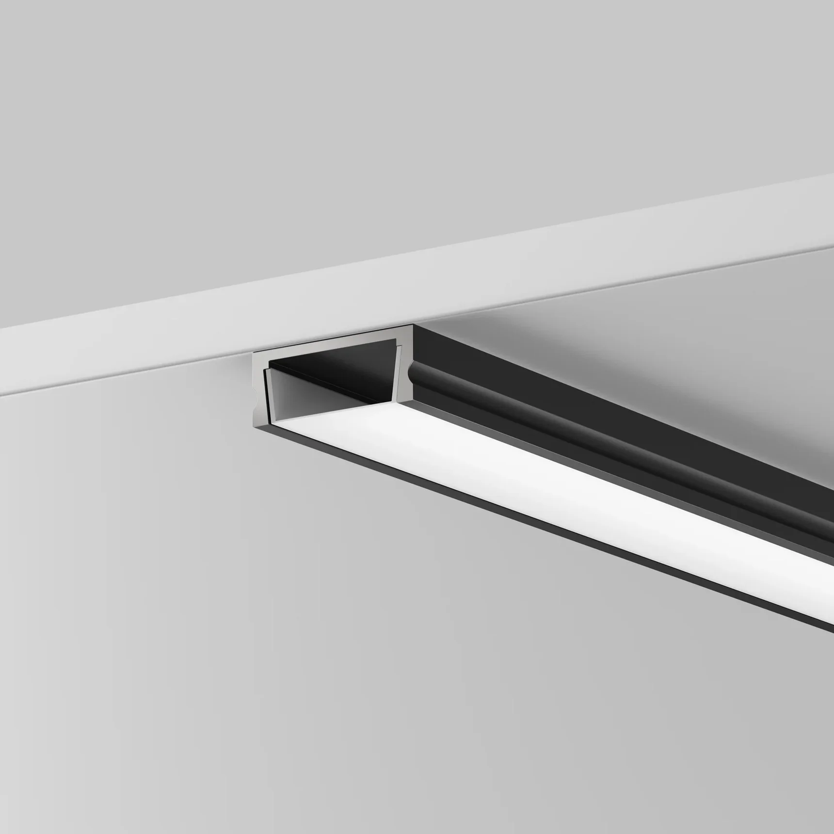 Алюминиевый профиль накладной 15x6 (Черный, 2 м), ALM-001-B-2M 631003