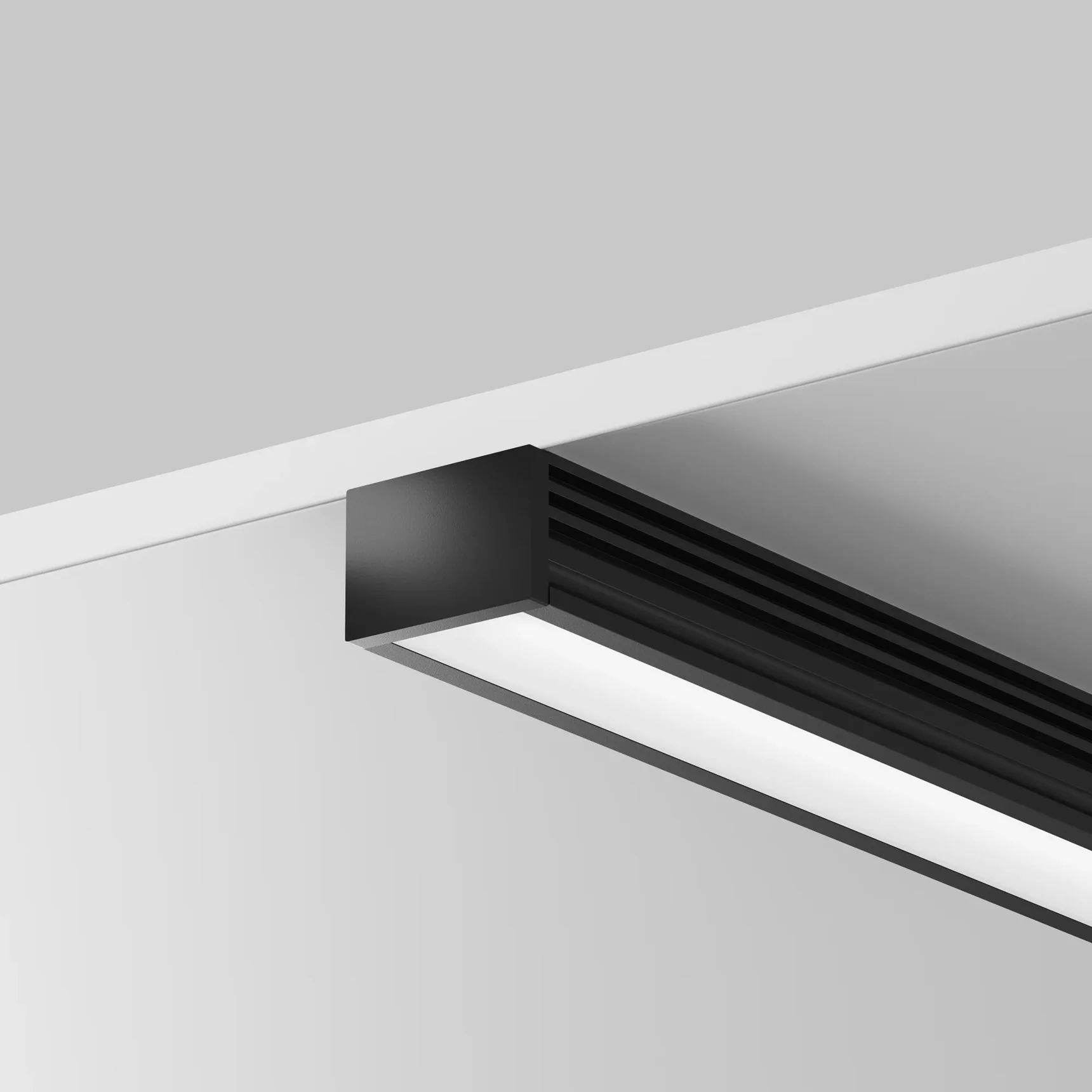 Алюминиевый профиль накладной 16x12 (Черный, 2 м), ALM-005-B-2M 631005