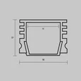 Алюминиевый профиль накладной 16x12 (Черный, 2 м), ALM-005-B-2M 631005