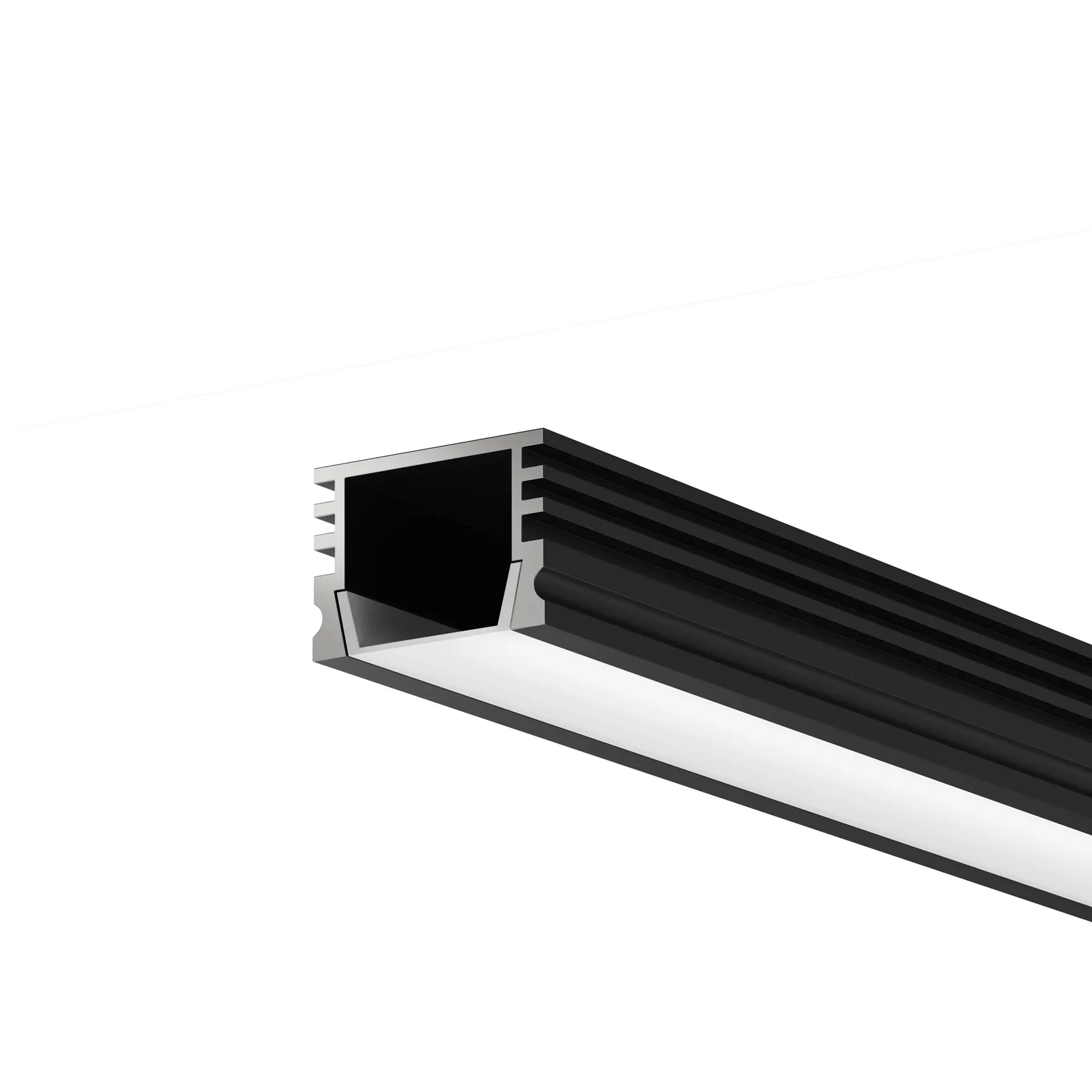 Алюминиевый профиль накладной 16x12 (Черный, 2 м), ALM-005-B-2M 631005