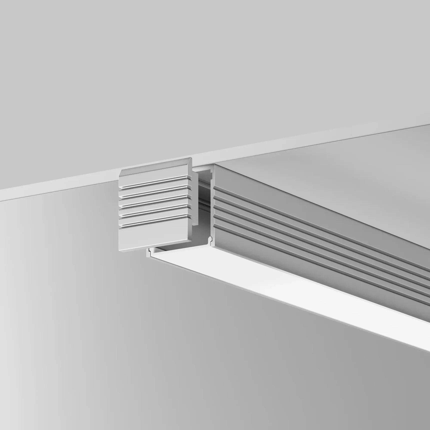 Алюминиевый профиль накладной 35x35 (Серебро, 2 м), ALM-3535AT-S-2M 631008