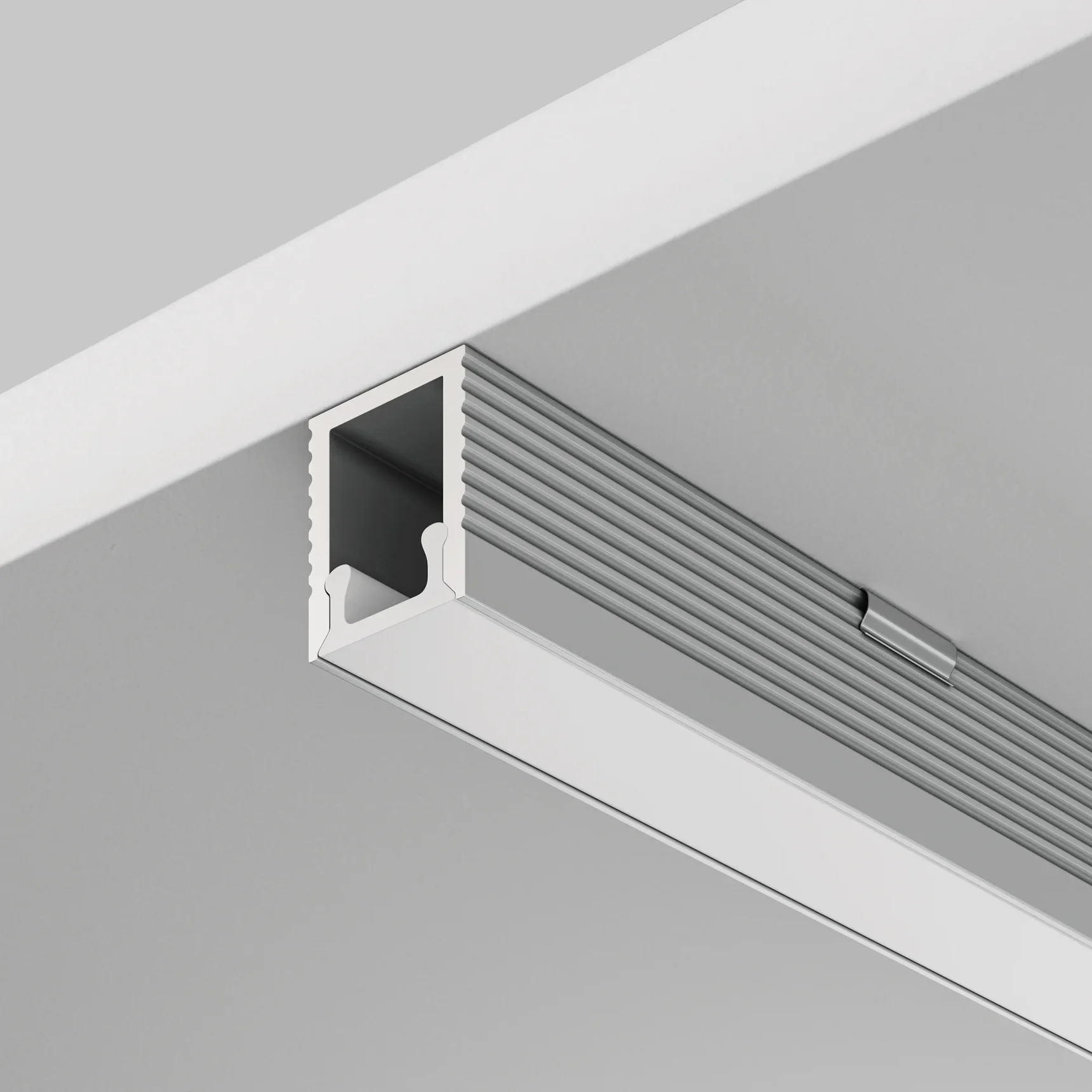 Алюминиевый профиль накладной 8x9 (Серебро, 2 м), ALM-0809-S-2M 631010