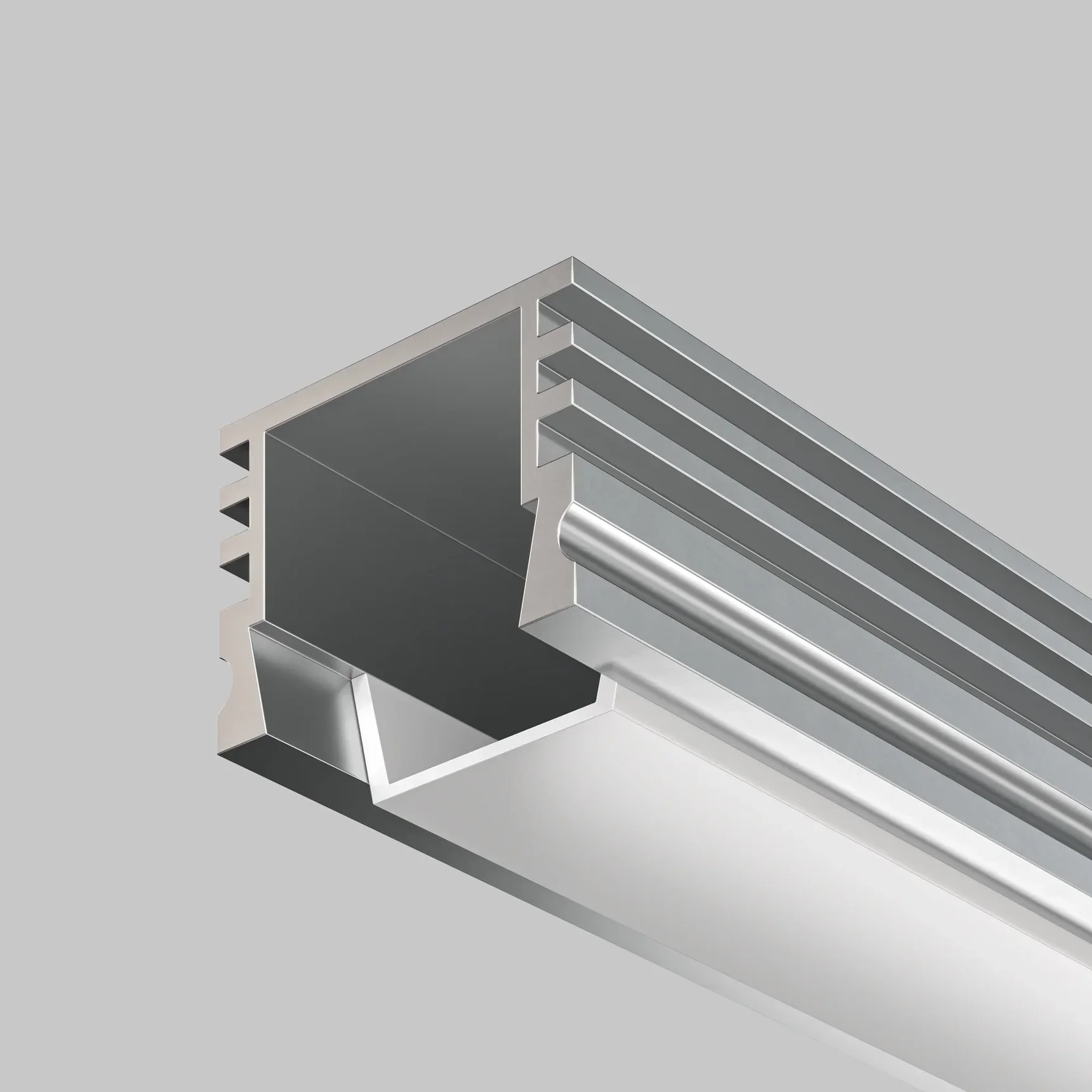 Алюминиевый профиль накладной 16x12 (Серебро, 2 м), ALM-005-S-2M 631012
