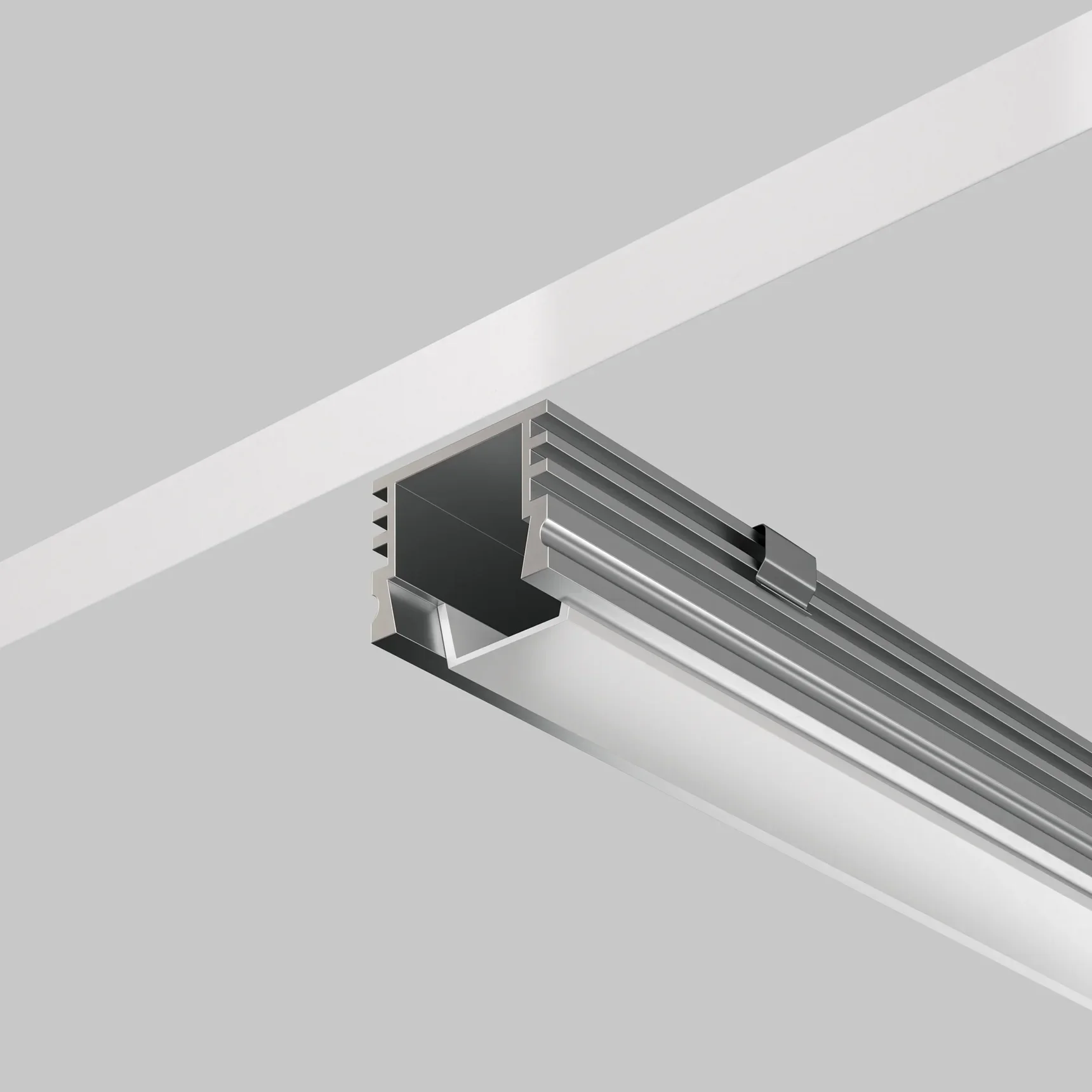 Алюминиевый профиль накладной 16x12 (Серебро, 2 м), ALM-005-S-2M 631012