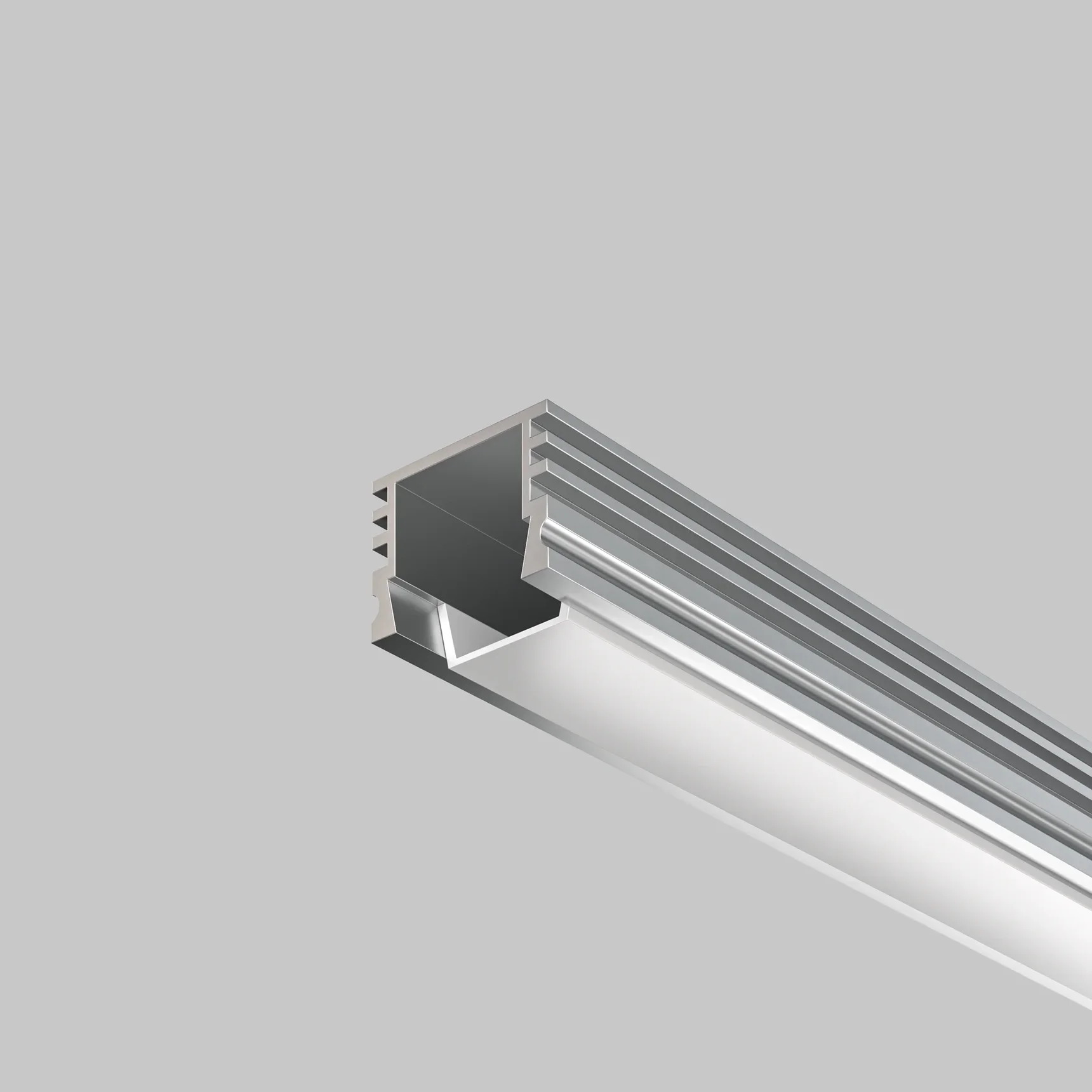 Алюминиевый профиль накладной 16x12 (Серебро, 2 м), ALM-005-S-2M 631012