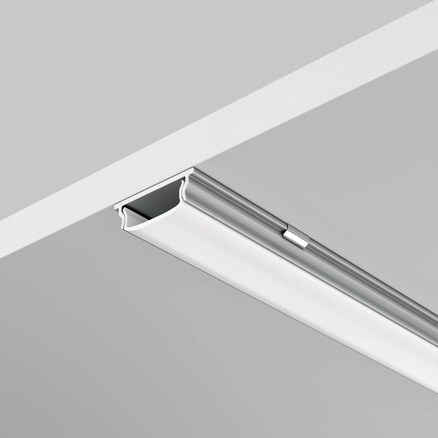 Алюминиевый профиль накладной с вертикальным изгибом 18x6 (Серебро, 2 м), ALM-1806-S-2M 631016