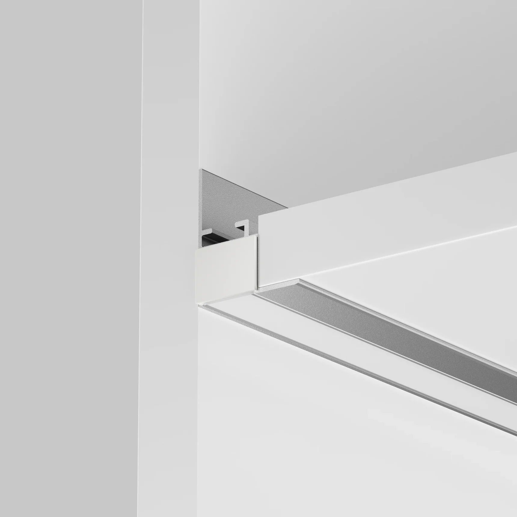 Алюминиевый профиль встраиваемый скрытого монтажа 26x30 (Серебро, 2 м), ALM-2630-S-2M 632014