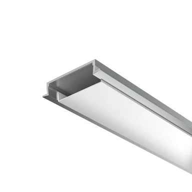 Алюминиевый профиль встраиваемый с накладным фланцем 30x6 (Серебро, 2 м), ALM-3006-S-2M 632018