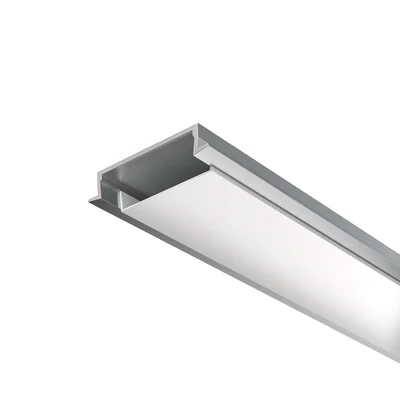 Алюминиевый профиль встраиваемый с накладным фланцем 30x6 (Серебро, 2 м), ALM-3006-S-2M 632018