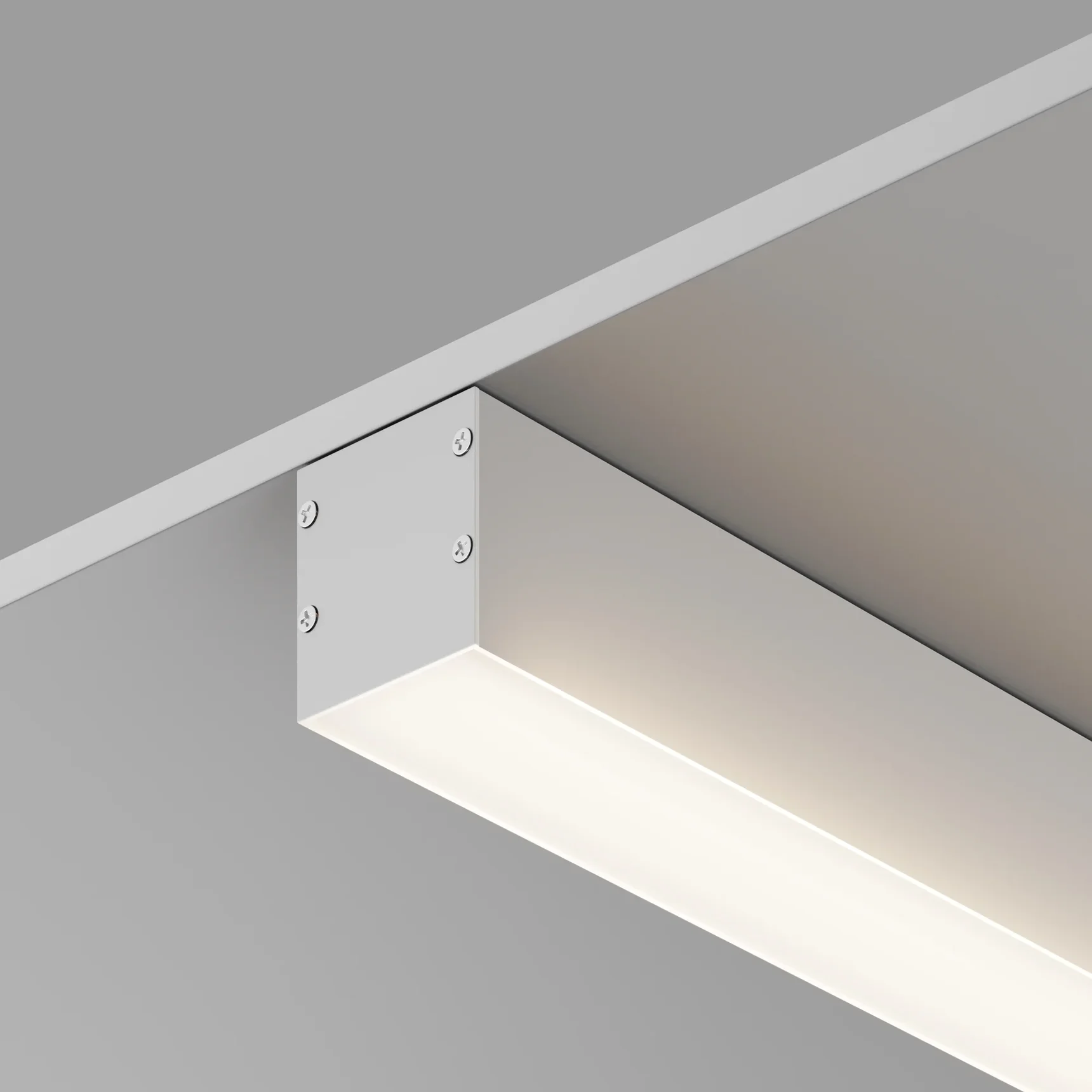 Алюминиевый профиль накладной-подвесной 35x35 (Серебро, 2 м), ALM-3535BT-S-2M 633001
