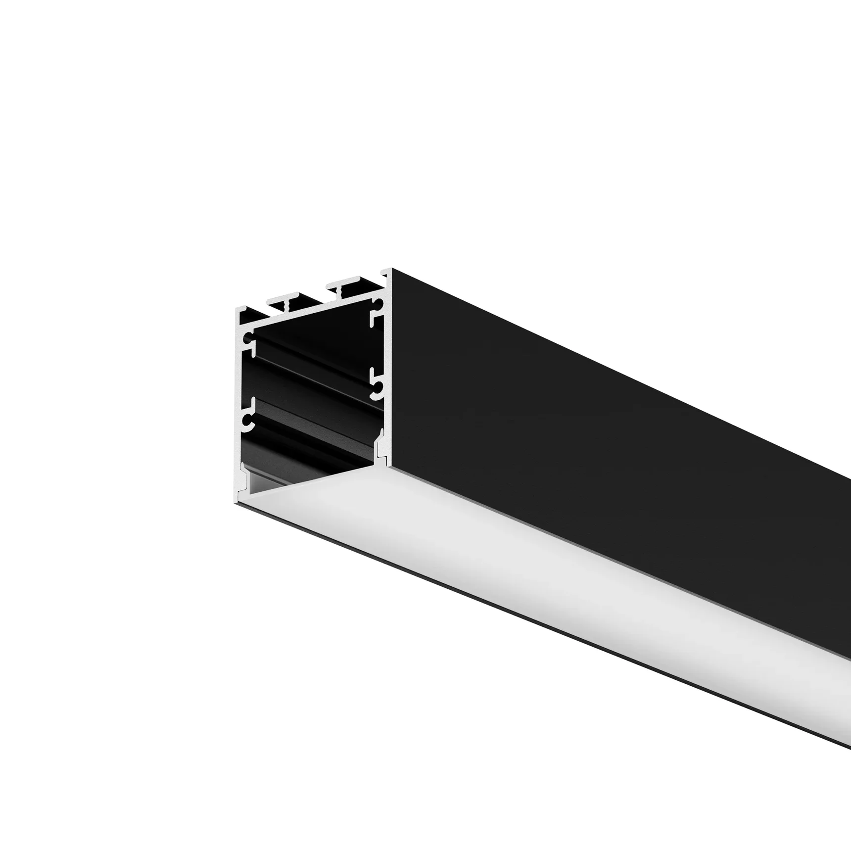 Алюминиевый профиль накладной-подвесной 35x35 (Черный, 3 м), ALM-3535BT-B-3M 633004