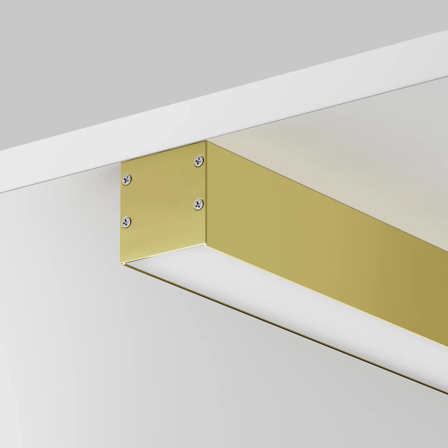 Алюминиевый профиль накладной-подвесной 35x35 (Латунь, 2 м), ALM-3535BT-BR-2M 633005