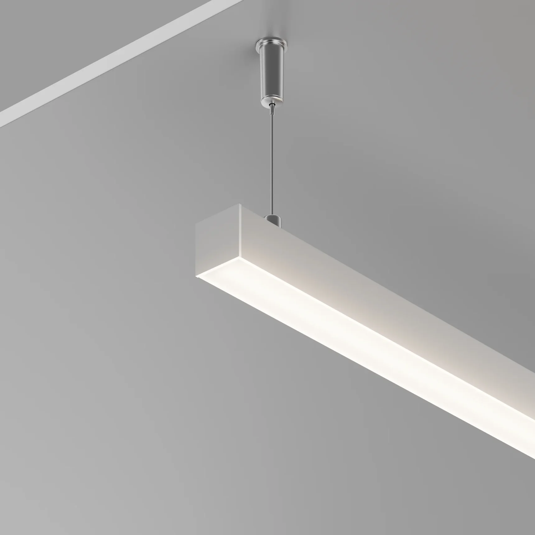 Алюминиевый профиль накладной-подвесной 25x22 (Серебро, 2 м), ALM-2522-S-2M 633012