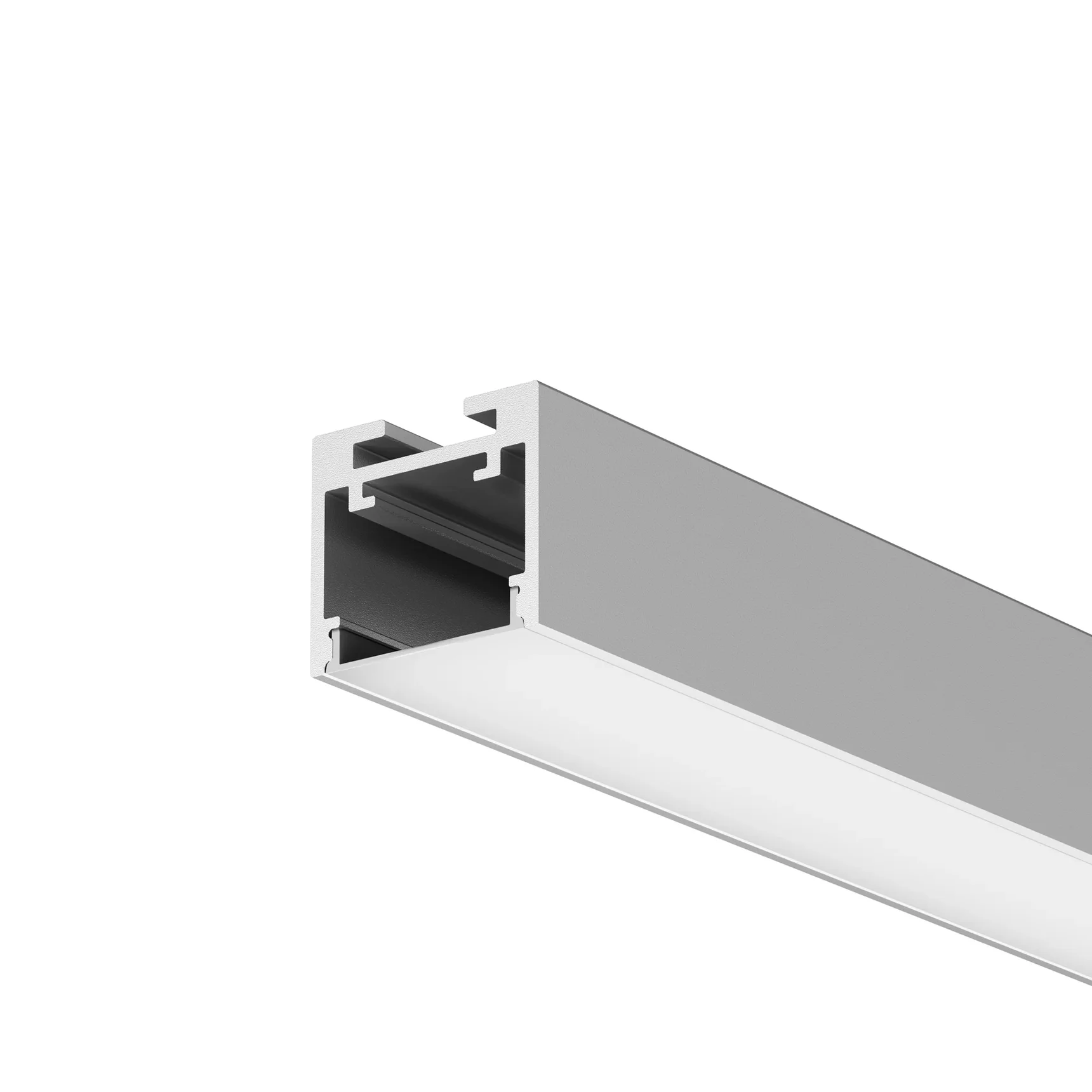Алюминиевый профиль накладной-подвесной 25x22 (Серебро, 2 м), ALM-2522-S-2M 633012