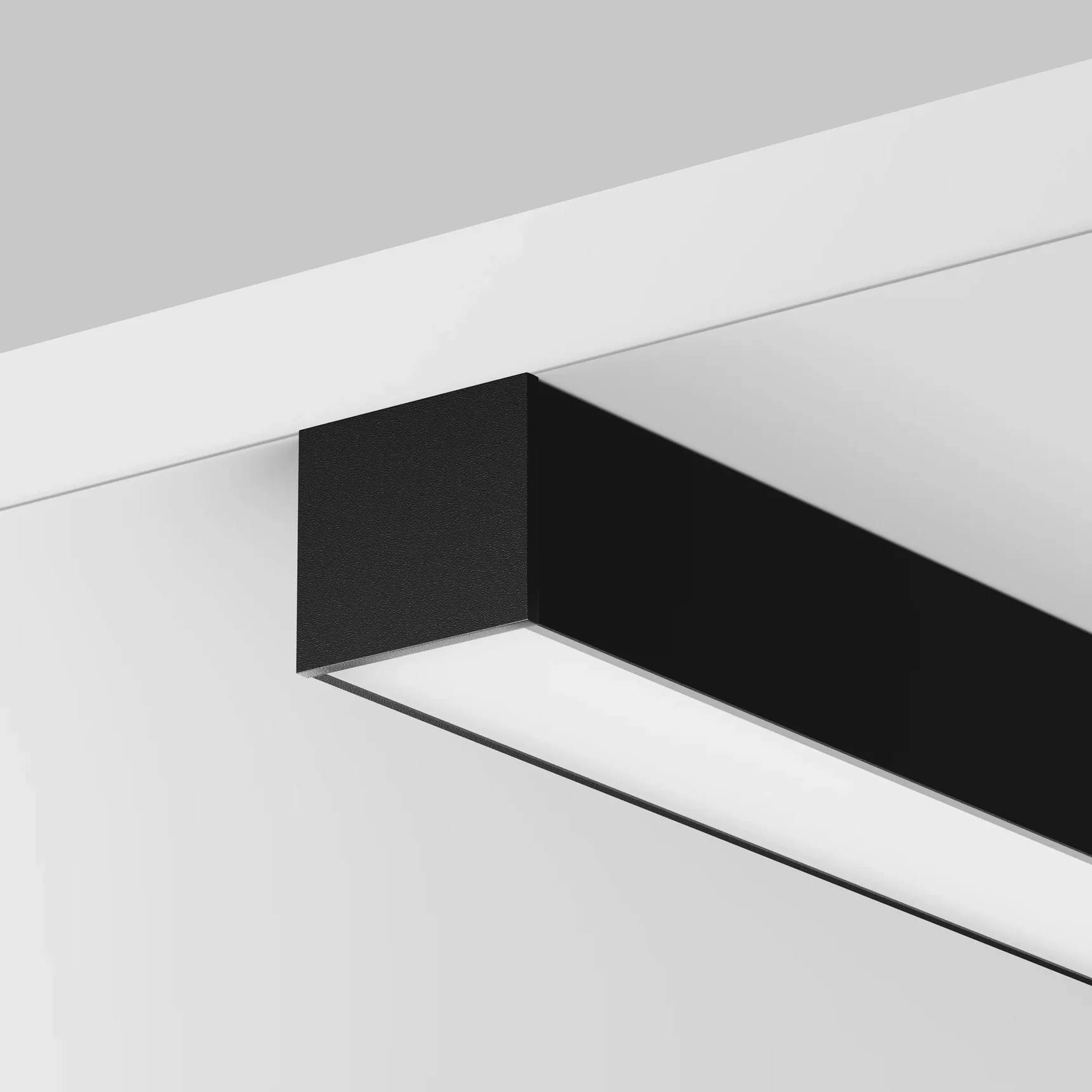 Алюминиевый профиль накладной-подвесной 25x22 (Черный, 2 м), ALM-2522-B-2M 633013