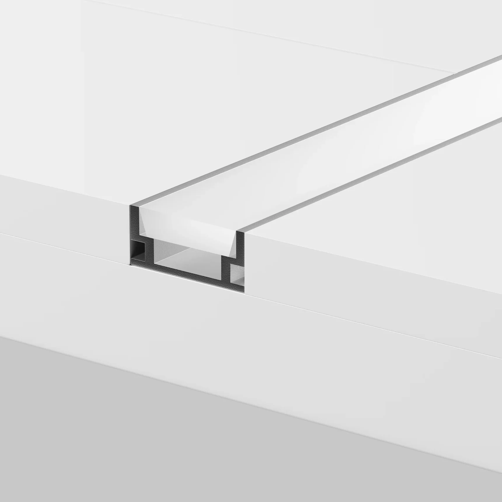 Алюминиевый профиль встраиваемый в пол ALM-1908-S-2M