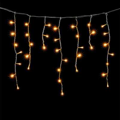 Гирлянда Бахрома 3 x 0,5 м Желтая 220В, 150 LED, Провод Прозрачный Силикон, IP65