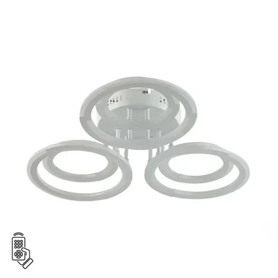 8028/80CL LEDIO LN25 белый/белый, металл/акрил Потолочный светильник с ПДУ LED 80W 3000-6000К 220V OSAKA