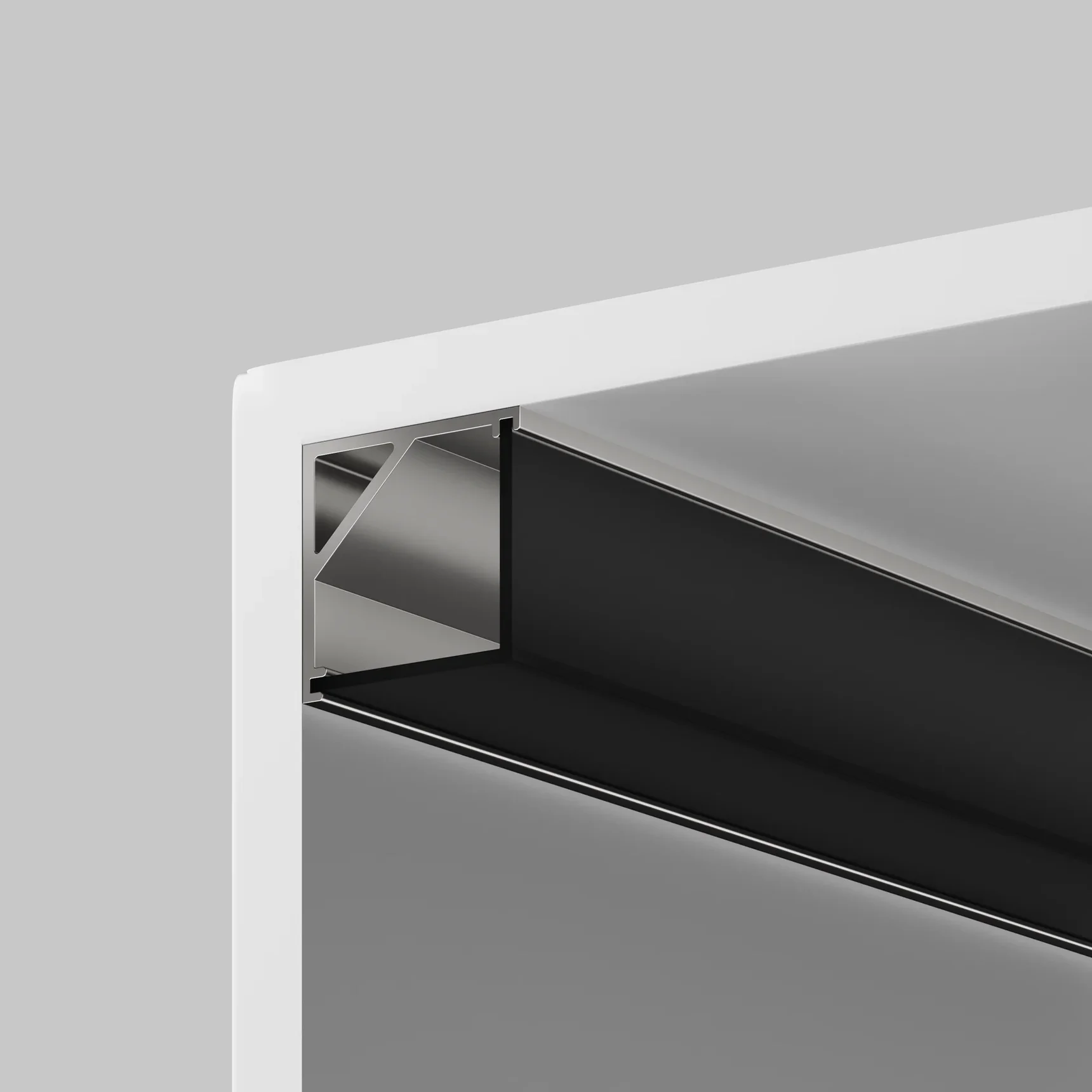 Рассеиватель для профиля 16×16 (Угол, Чёрный, 2 м), ALM-1616S-B-DF-2M 642028