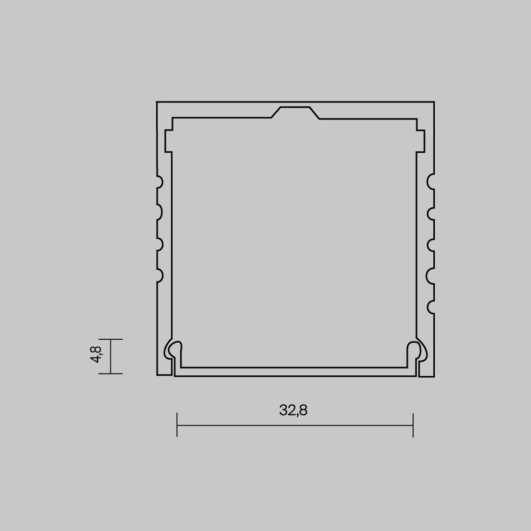 Рассеиватель для профиля 35×35 (Белый, 10 м), ALM-3535A-O-DF-10M 642031