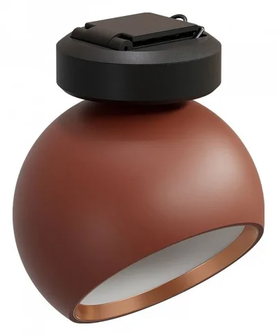 Трековый однофазный светодиодный светильник Сатори терракотовый d9,5 h18,8 Led 9W (4000K)