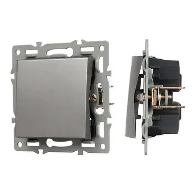 Механизм выключателя одноклавишный перекрёстный SWT-MKX1-PL-GR (250V, 16A) (Arlight, -)