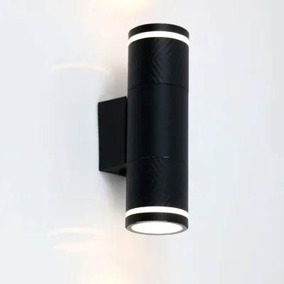Фасадный светильник GWL-2MR16-GU10-R-IP65 Черный Шпиль