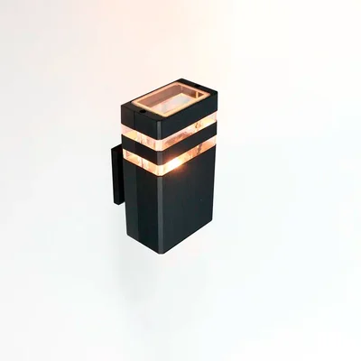 Фасадный светильник General GWL-MR16-GU10-S-IP65 Черный с двойным боковым рассеивателем Катет