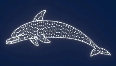 Светодиодная консоль Rich LED на металлокаркасе, Дельфин, 220 В, RL-KN-S-01-25