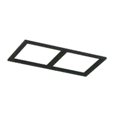 Рамка двойная для серии COMBO 3, квадратная, черная, COMBO-3S2-BL
