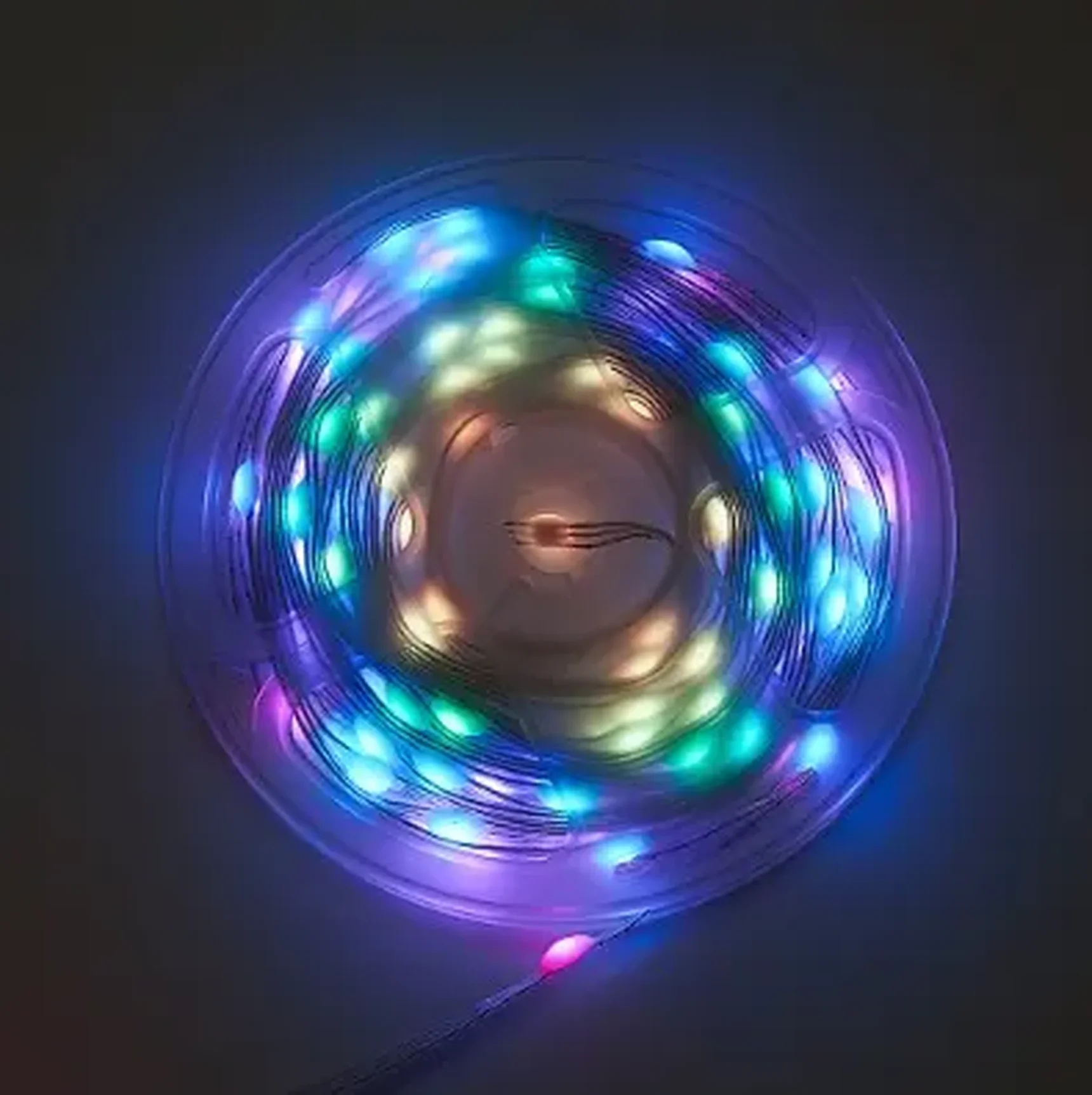 Гирлянда линейная Feron CL593 Smart, 10м USB + Пульт ДУ RGB, прозрачный шнур