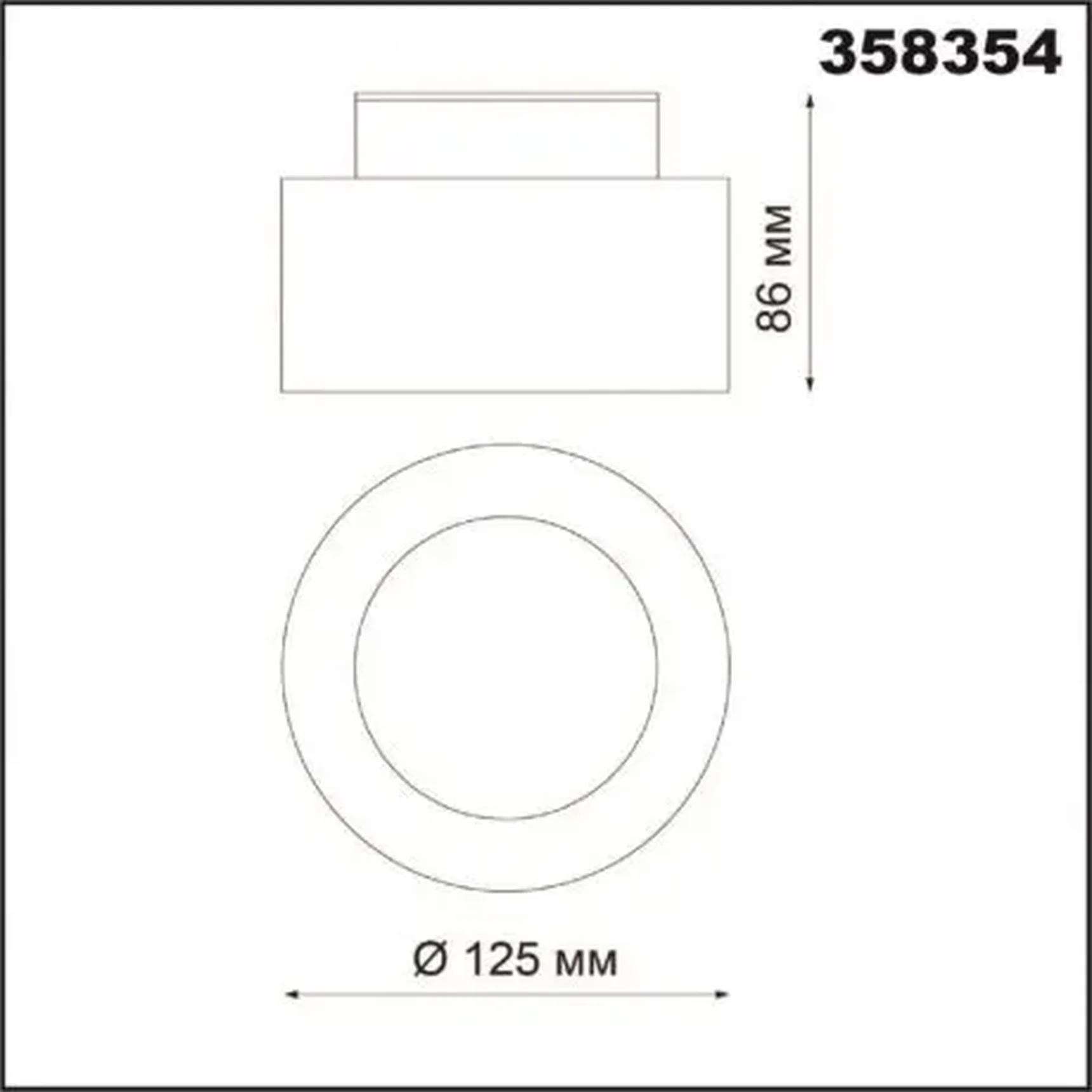 Светодиодный накладной потолочный светильник Novotech ORO 358354