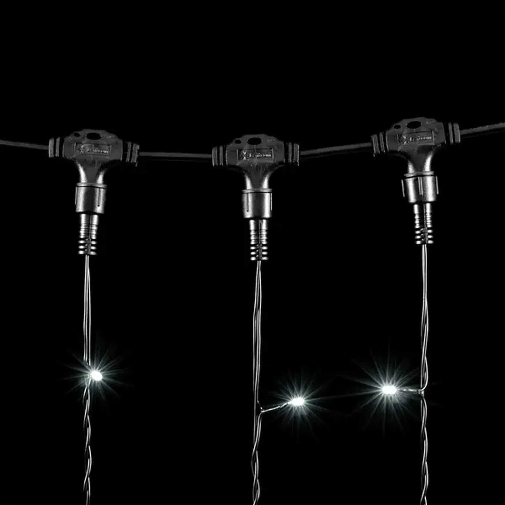 Гирлянда Занавес 1 x 9 м Белый 220В, 900 LED, Провод Черный ПВХ, IP54