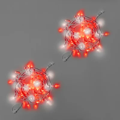 Светодиодная гирлянда INOXHUB Нить 10м, 100 LED, соединяемая, с мерцанием, 220В, IP65, белый резиновый провод 2.3мм, КРАСНАЯ