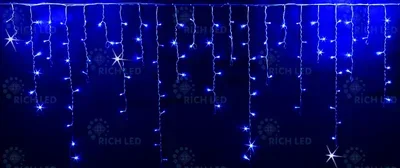 Светодиодная бахрома 144 LED, 6 Ватт, IP54, для улицы и помещения, провод Прозрачный, Свечение: мерцание, RL-i3*0.9F-T/B