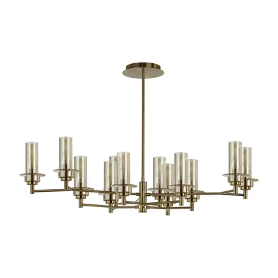 6554/12C CLASSI LN25 бронза/коньячный/металл/стекло Люстра потолочная E14 12*40W 220V MADONNA