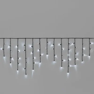 Гирлянда Бахрома INOXHUB 3х0.6м, 108 LED, 220В, IP65, чёрная резина 3.3мм, БЕЛАЯ